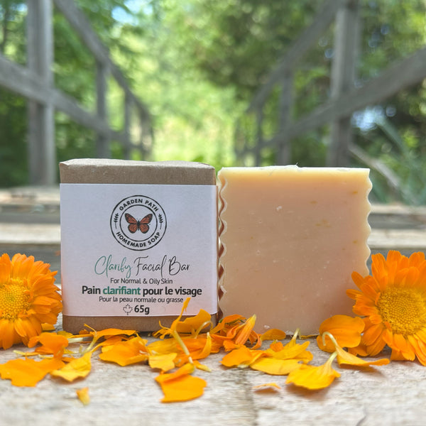Facial Bar Soap - Clarify | Normal-Oily Skin | 100% Natural Ingredients - Garden Path Homemade Soap