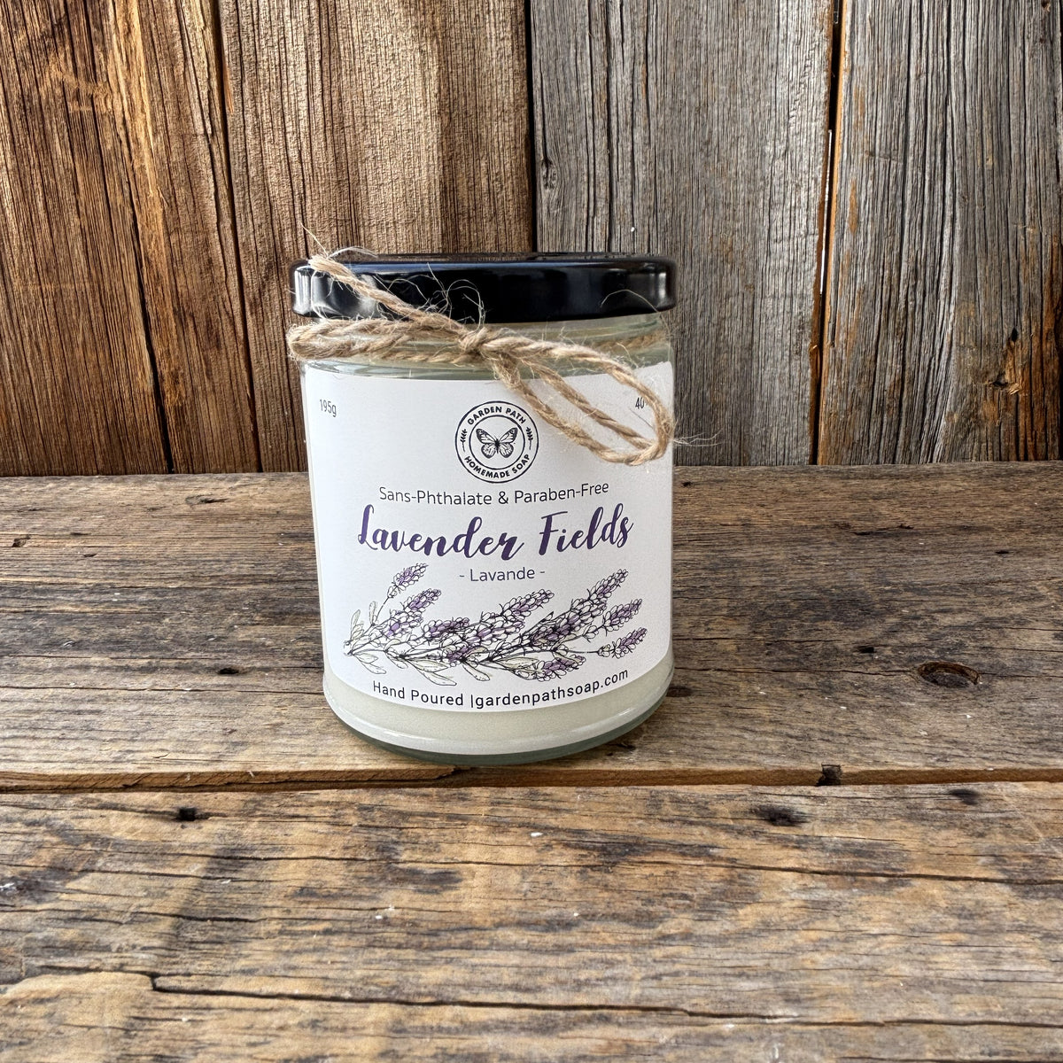 Large Lavender Fields Soy Wax Candles - Garden Path Homemade Soap