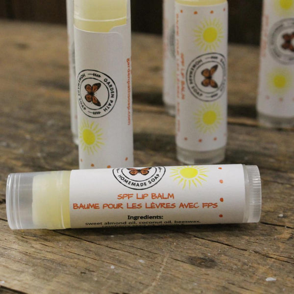Lip Balm with SPF | 100% Natural Ingredients - Garden Path Homemade Soap