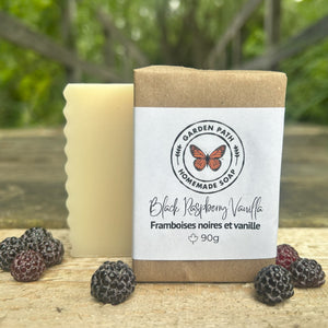 Black Raspberry Vanilla Bar Soap | Lightly Scented with Black Raspberry Fragrance - Garden Path Homemade Soap