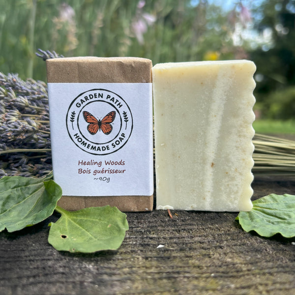 Healing Woods Bar Soap | 100% Natural Essential Oil & Ingredients | Outdoor & Camping Bar - Garden Path Homemade Soap