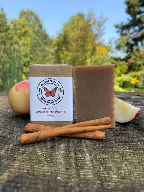 Apple Crisp Bar Soap(limited time) | Exfoliating with Spicy Fragrance Oils - Garden Path Homemade Soap