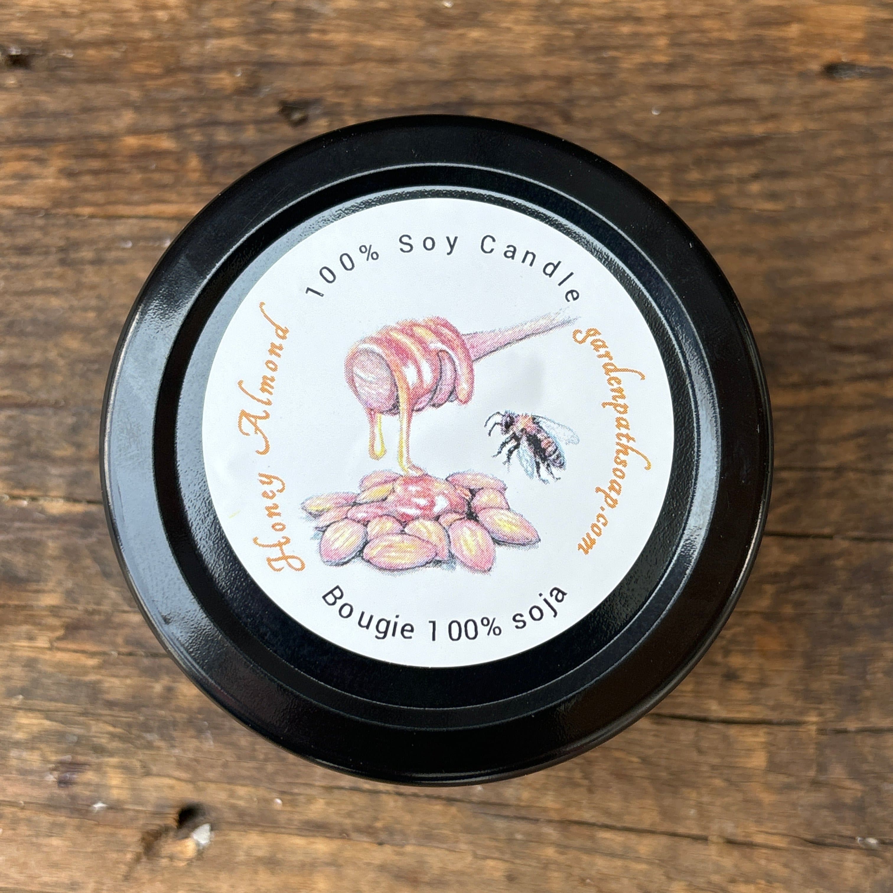 Honey Almond Soy Candle (small) - Garden Path Homemade Soap
