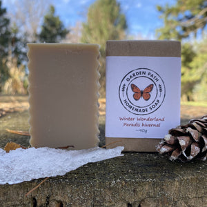 Winter Wonderland Bar Soap (limited time) | Lightly Scented Holiday Fragrance - Garden Path Homemade Soap