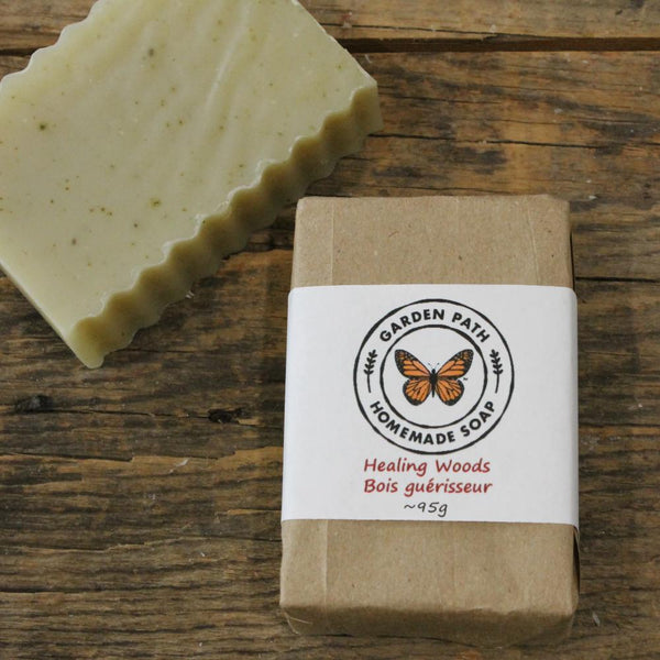 Healing Woods Bar Soap | 100% Natural Essential Oil & Ingredients | Outdoor & Camping Bar - Garden Path Homemade Soap