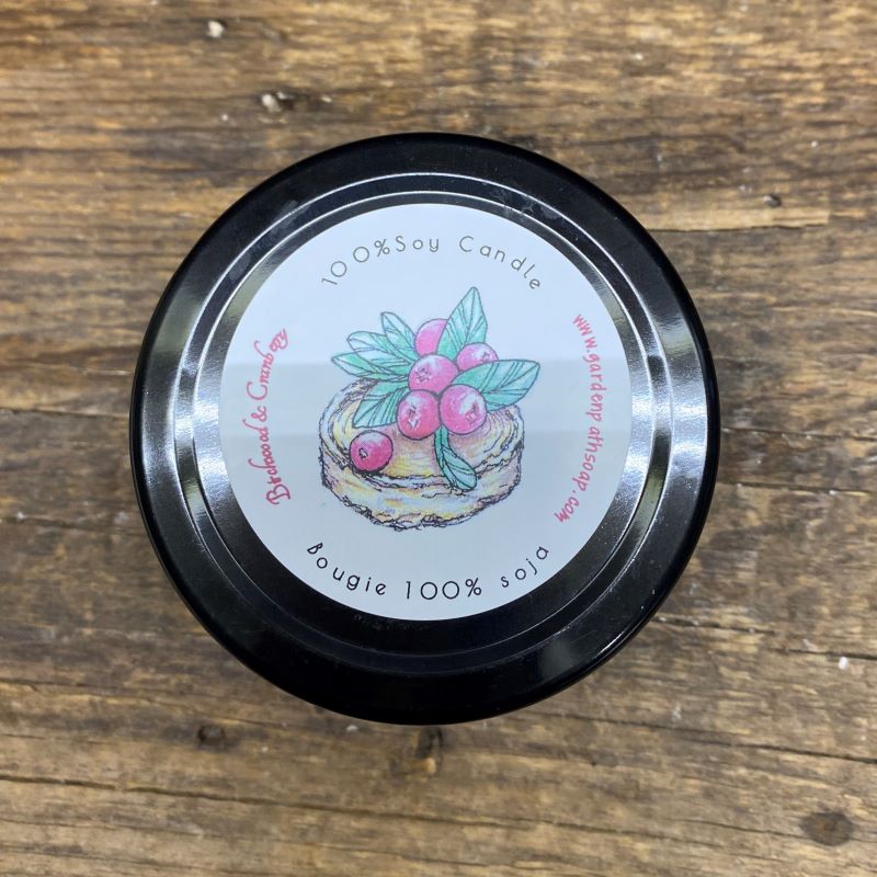 Birchwood Cranberry Soy Candle (small) - Garden Path Homemade Soap