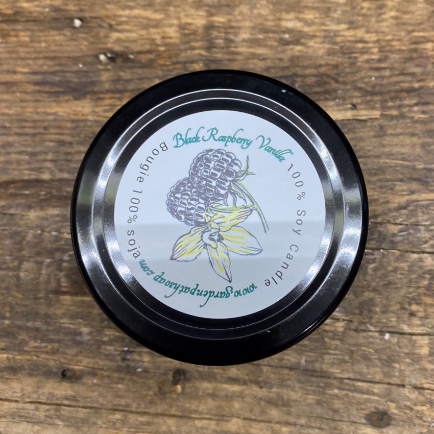 Black Raspberry Vanilla Soy Candle (small) - Garden Path Homemade Soap